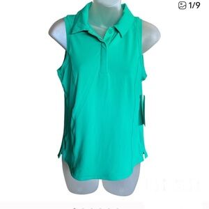 Athleta Advantage Polo Tank XS Tropics Green NWT Golf Tennis Running Top